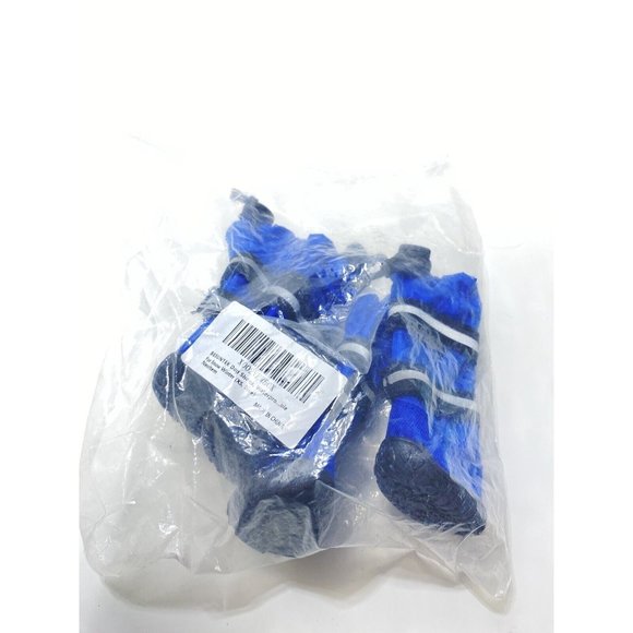 Xs Waterproof Boots/shoes For Small Dogs Xs Blue Hook & Loop Straps - Picture 6 of 7